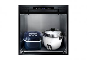 60H炊飯器收納櫃(曜岩黑/含托盤)