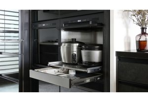 60H炊飯器收納櫃(曜岩黑/含內抽)