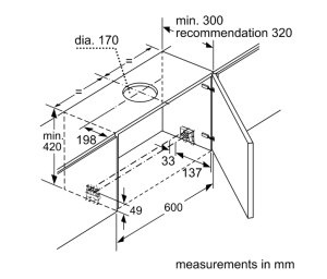 4系列 隱藏式排油煙機 90 cm 金屬銀色