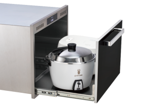 抽屜式炊飯器收納櫃(黑色)