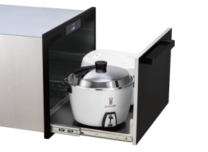 抽屜式炊飯器收納櫃(黑色)