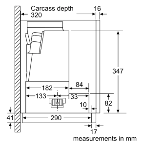 4系列 隱藏式排油煙機 60 cm 金屬銀色