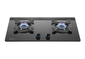 檯面式內焰玻璃雙口爐