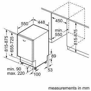 4系列 全嵌式洗碗機 45 cm