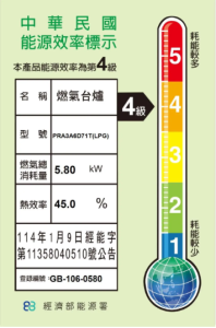 PRA3A6D71T 上裝式 單口瓦斯爐 (30公分/拼爐)
