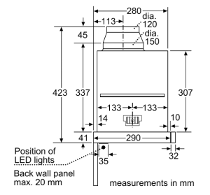 8系列 隱藏式排油煙機 90 cm 不銹鋼