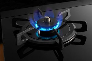 智能雙炫火二口玻璃檯面爐