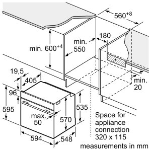 6系列 嵌入式烤箱 60 x 60 cm 不銹鋼