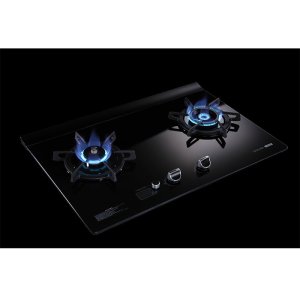 智能雙炫火二口玻璃檯面爐